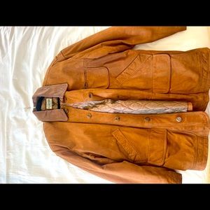 Leather jacket coat